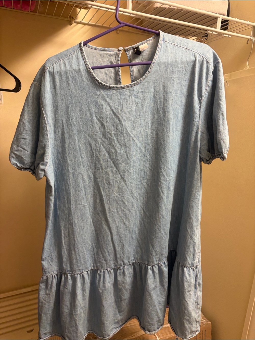 Light Wash Denim Tunic Dress